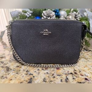 Coach Black Glitter Evening Bag/Convertible Wristlet